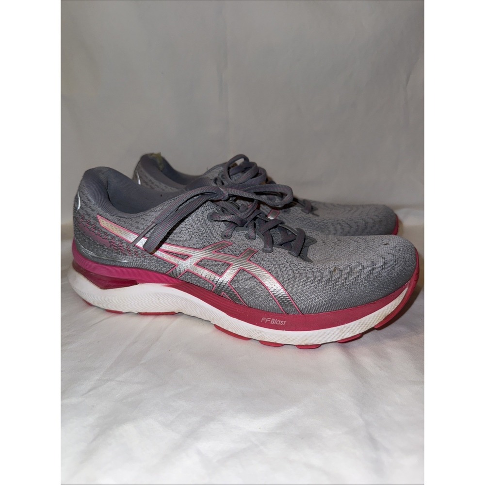 Asics Gel Cumulus 24 Womens Size 8.5 Gray Pink Running Shoes Sneakers 1012B206